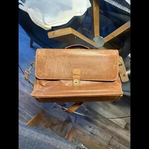 Vintage Coach Leather Briefcase - Classic Brown